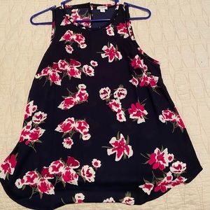 Sleeveless J Crew floral top